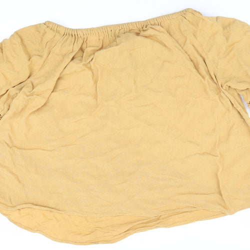 New Look Womens Gold   Basic Blouse Size 10