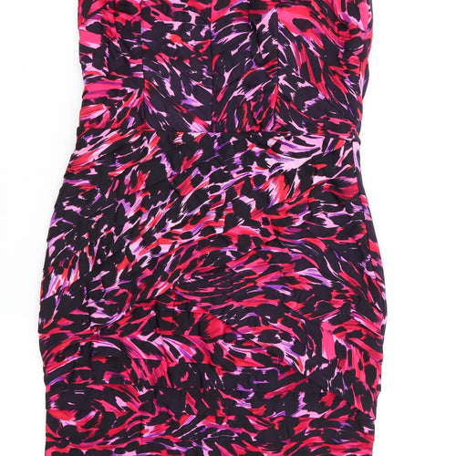 Li[sy Womens Purple Animal Print  Bodycon  Size 12