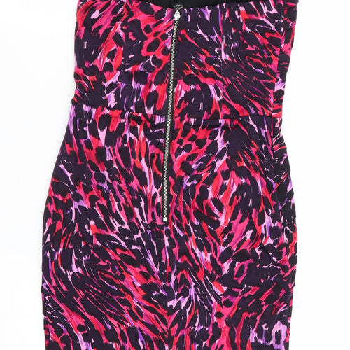 Li[sy Womens Purple Animal Print  Bodycon  Size 12