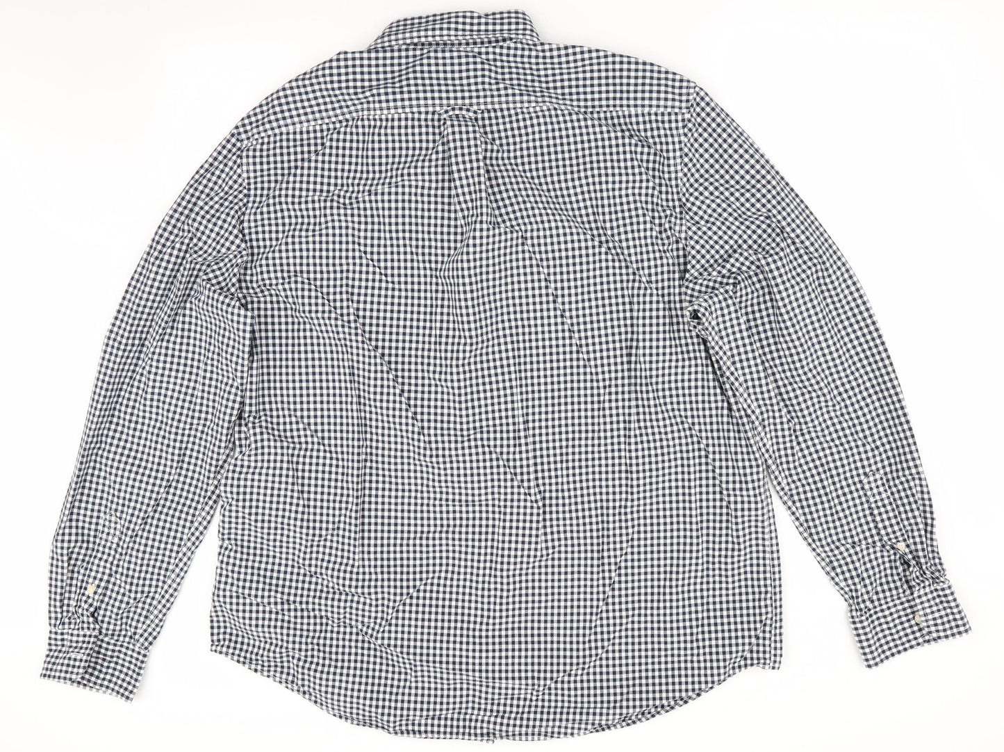 Timberland Mens Blue Check   Button-Up Size 2XL