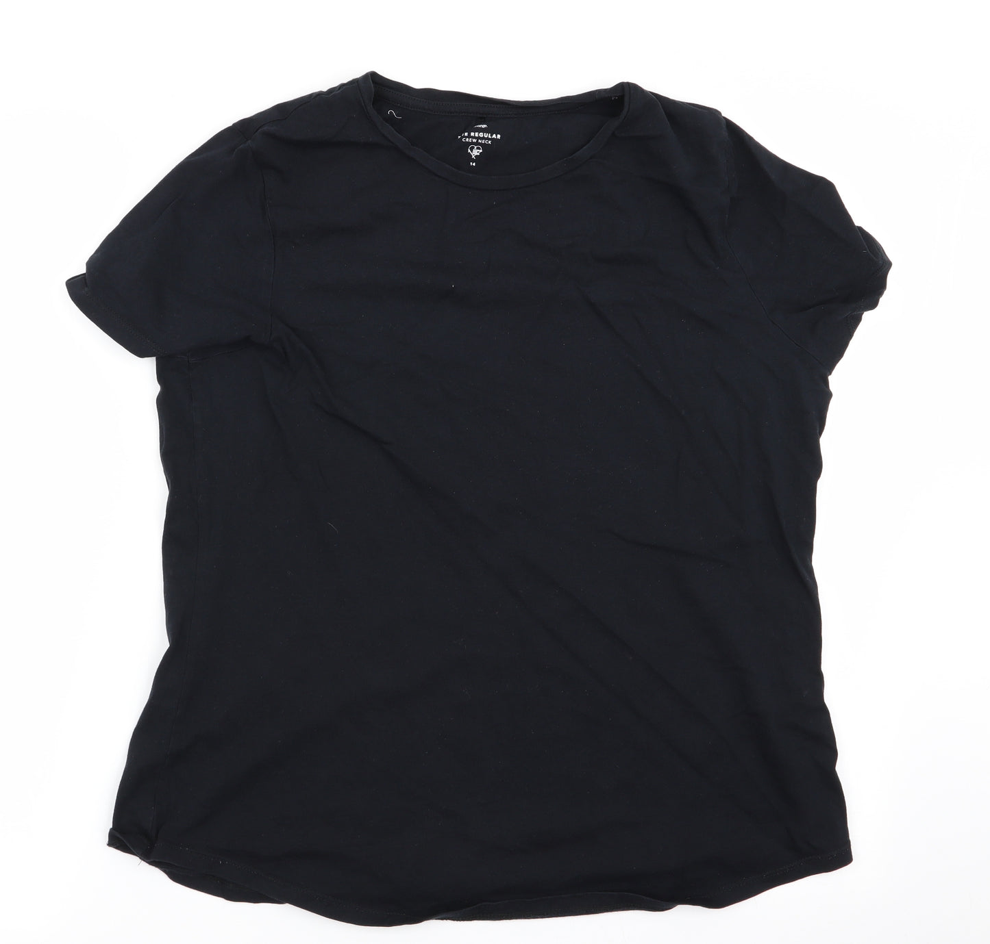 George Womens Black   Basic T-Shirt Size 14