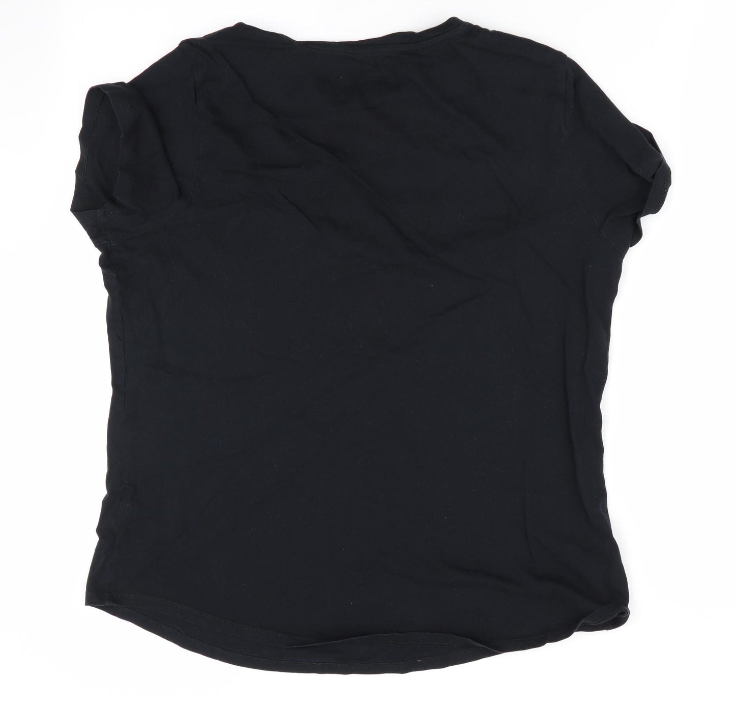 George Womens Black   Basic T-Shirt Size 14