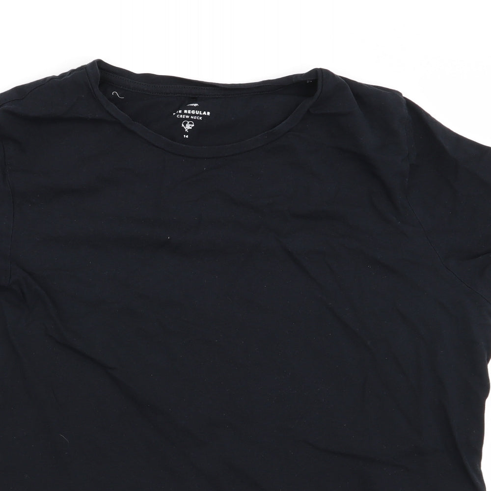 George Womens Black   Basic T-Shirt Size 14