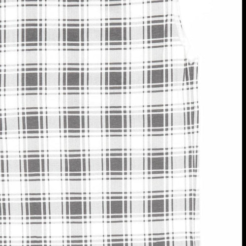 Another Influence Womens Black Check  Basic T-Shirt Size S  - Longline T-Shirt
