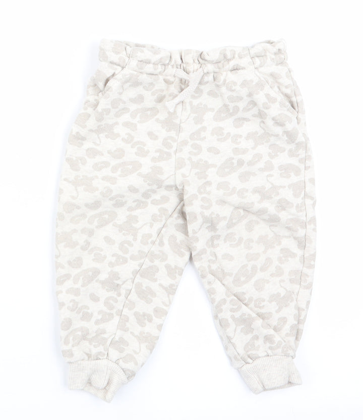 Lion King at George Baby Ivory Animal Print  Jogger Trousers Size 12-18 Months