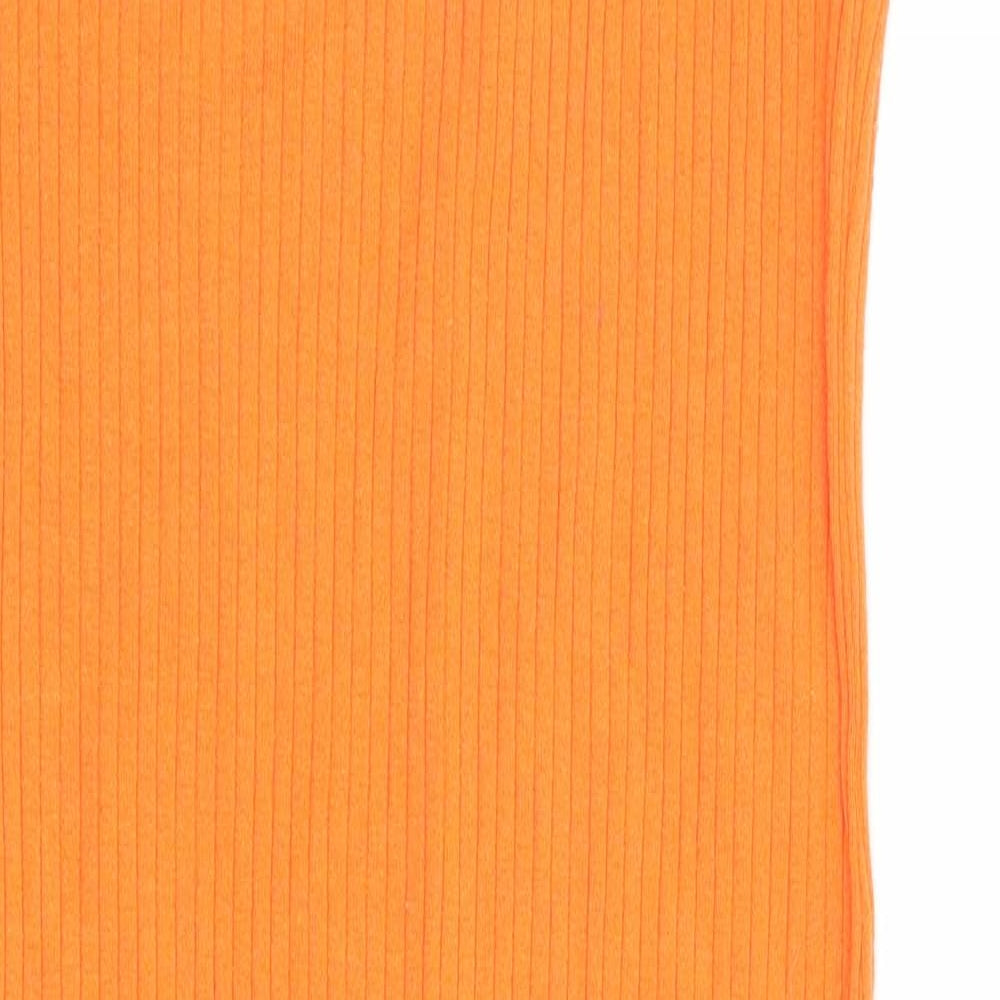 Zara Womens Orange   Slip Dress  Size 10