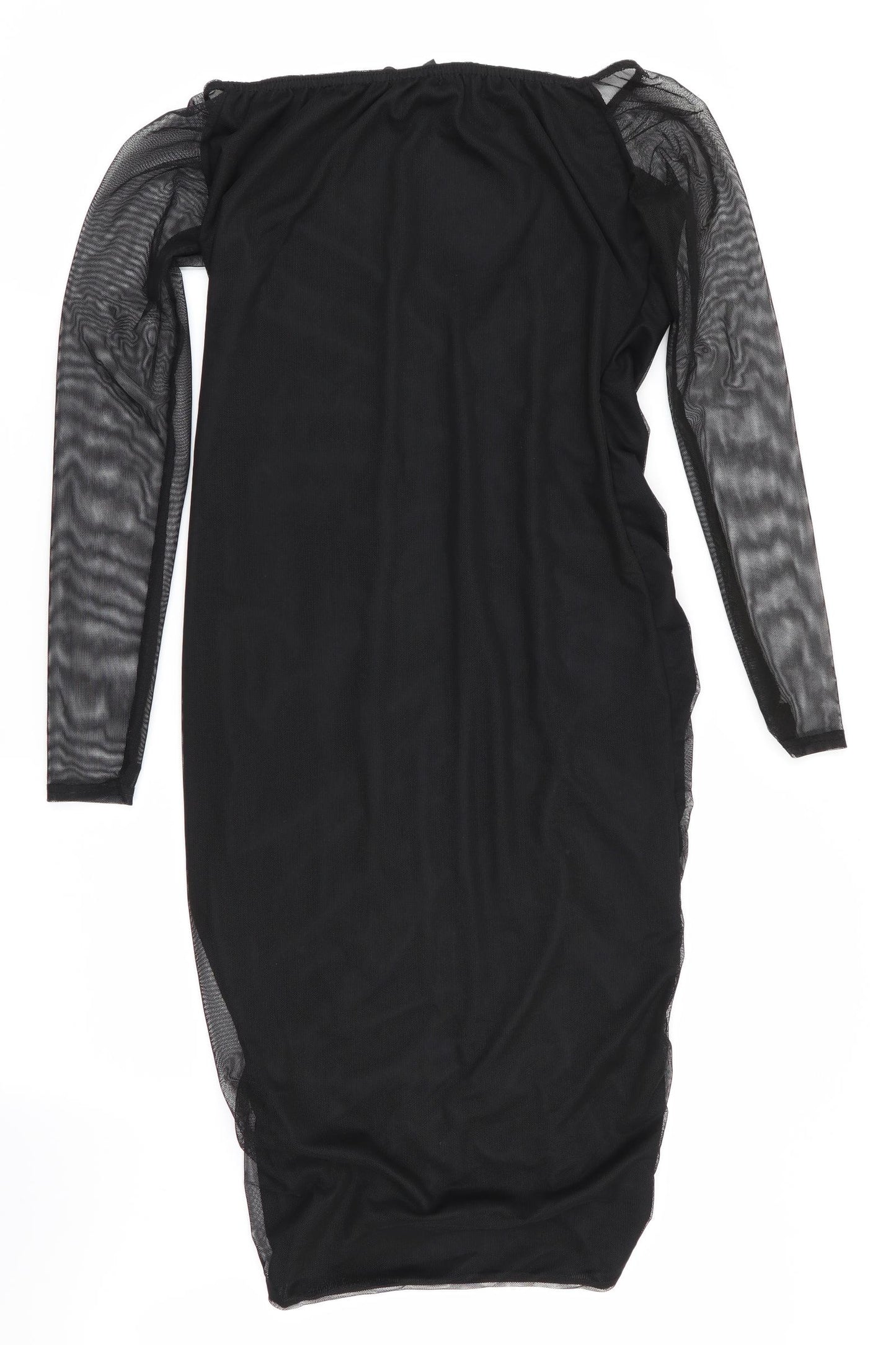 Pretty Little Thing  Womens Black   Bodycon  Size 12  - Ruched front