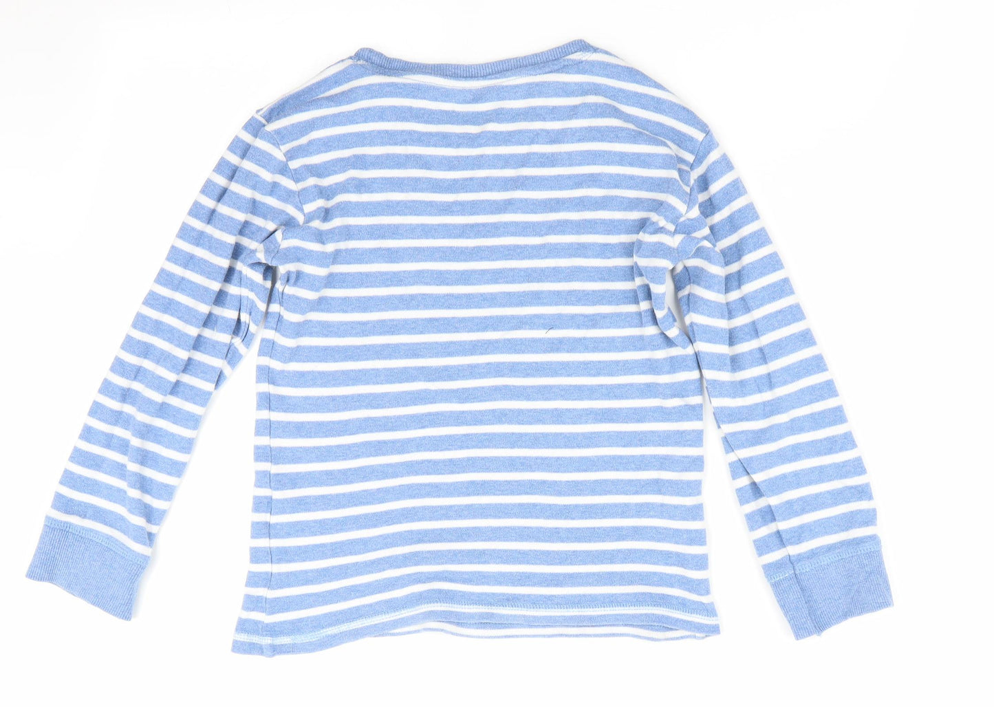 NEXT Boys Blue Striped   Pyjama Top Size 6-7 Years