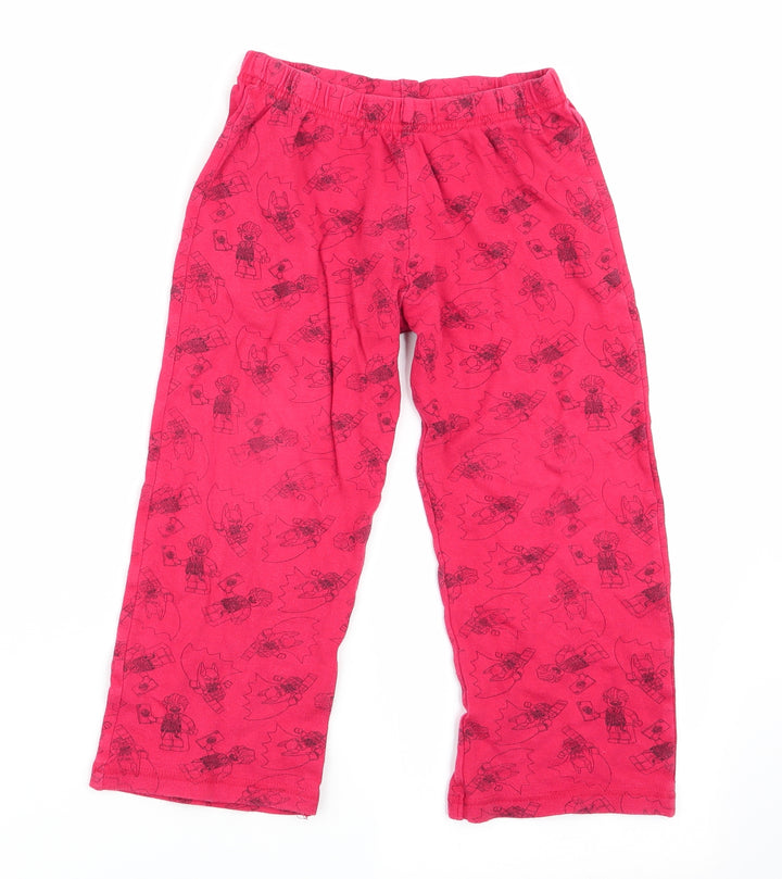 Lego Batman Boys Red Solid   Pyjama Pants Size 5-6 Years  - Batman