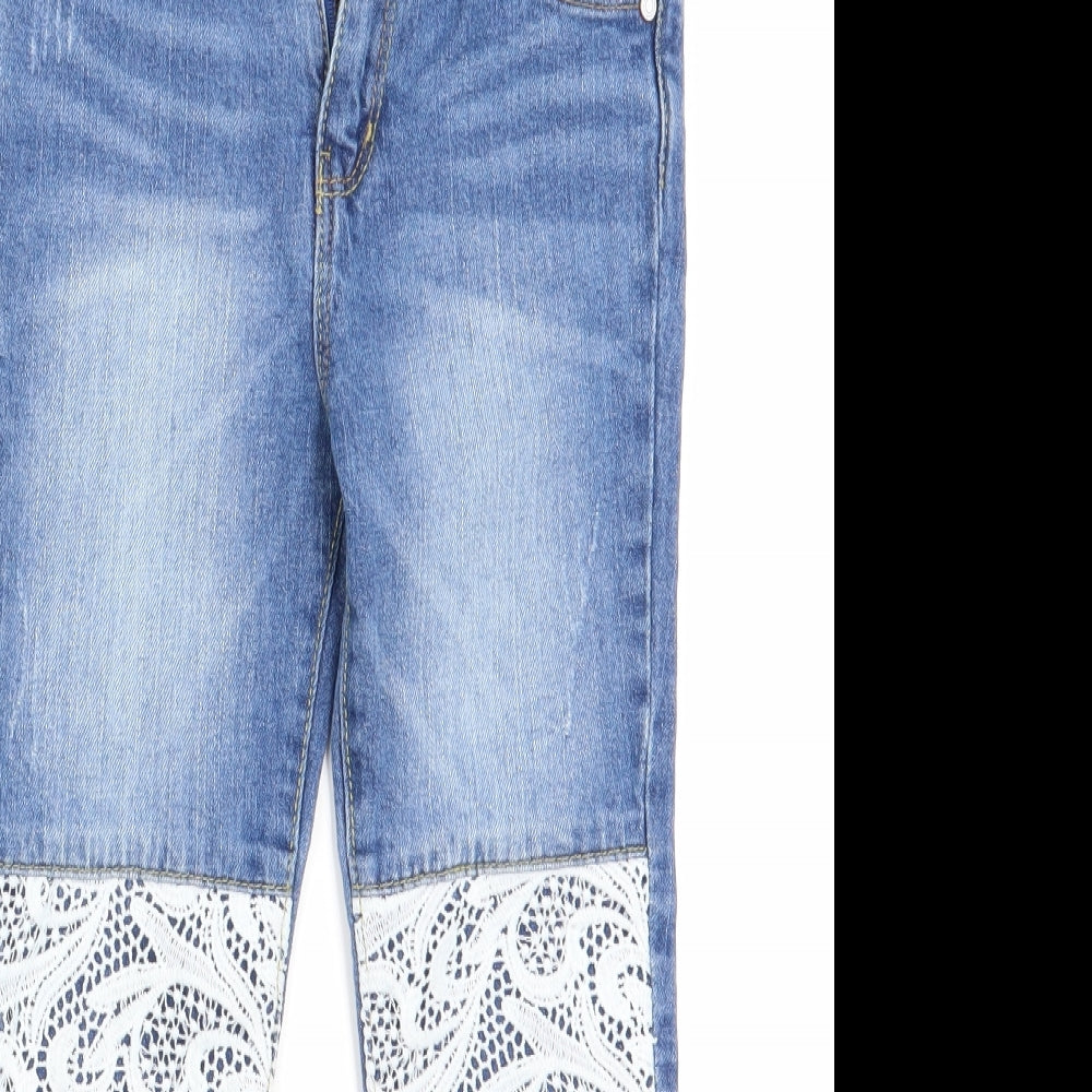 Denim Co Girls Blue   Skinny Jeans Size 5-6 Years - Lace detail
