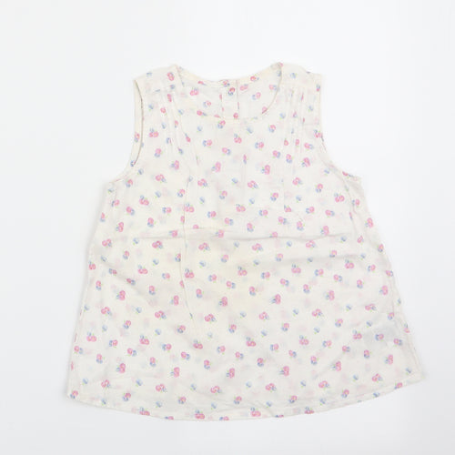 Mothercare Girls White Floral  A-Line  Size 3-4 Years