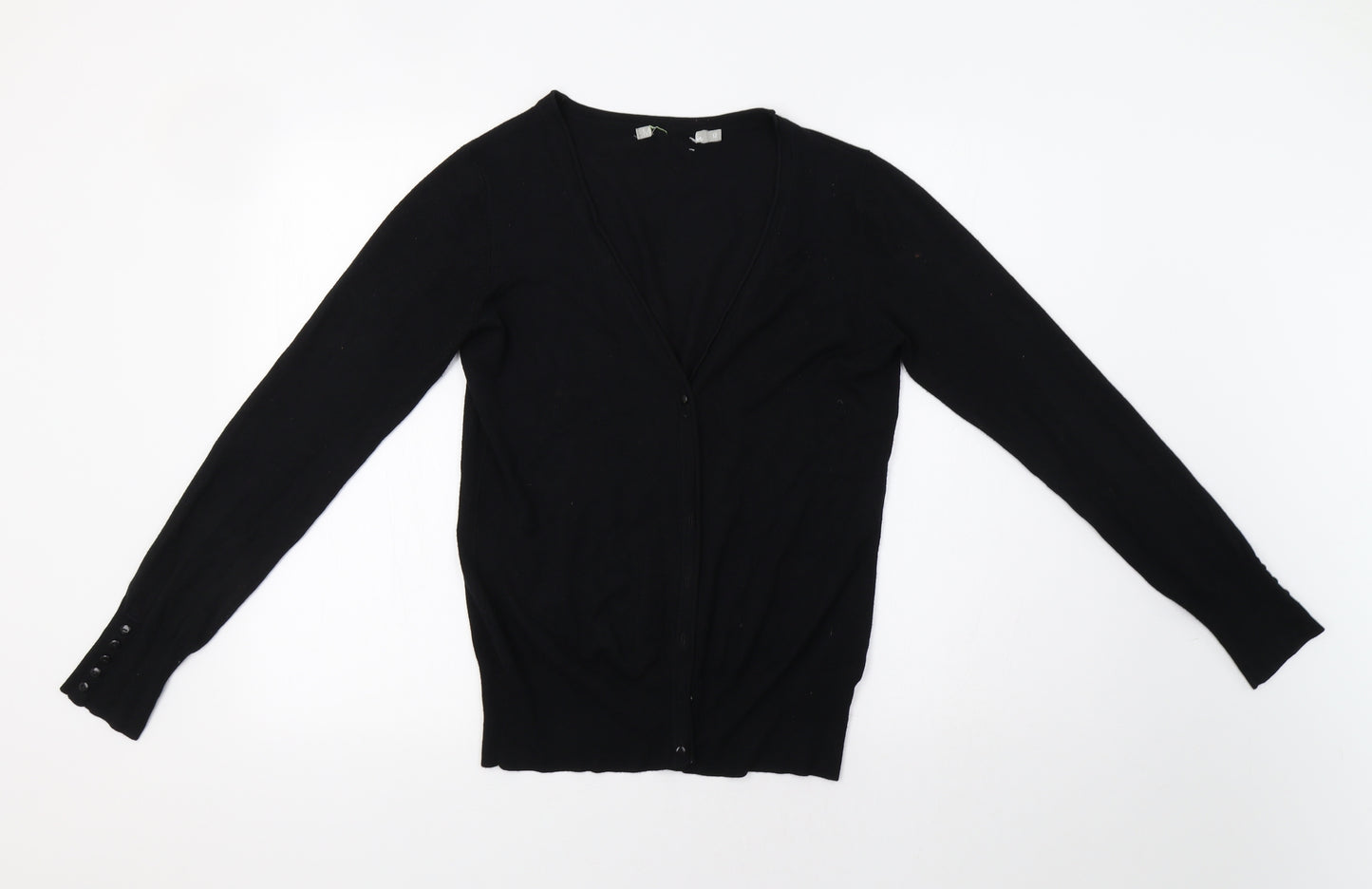 M&Co Womens Black   Cardigan Jumper Size 12