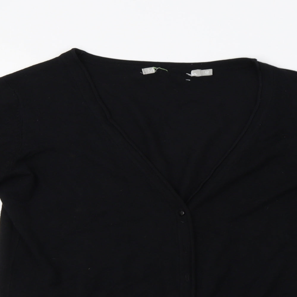 M&Co Womens Black   Cardigan Jumper Size 12