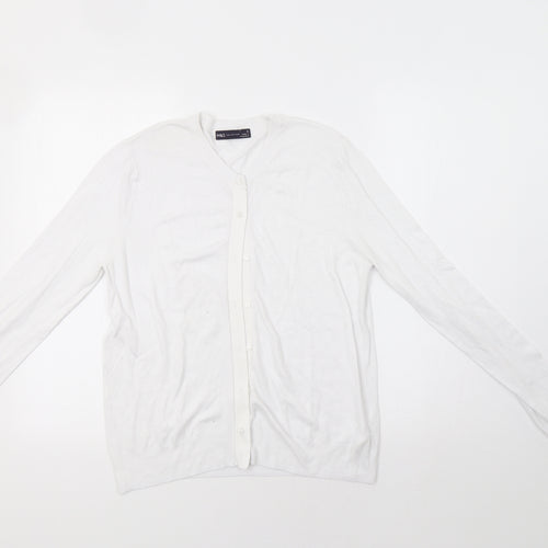 M&S Womens White   Cardigan Jumper Size 12