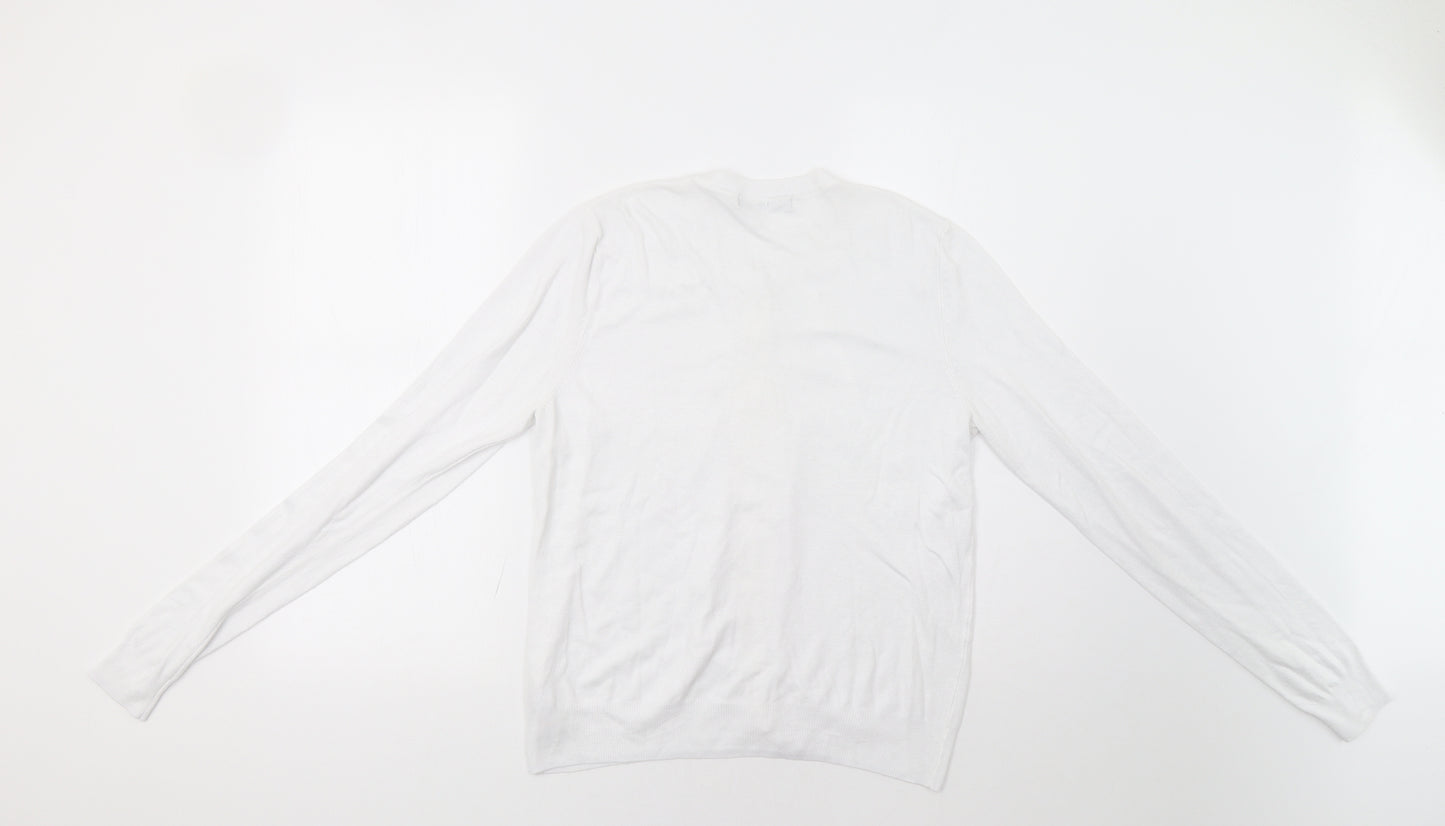 M&S Womens White   Cardigan Jumper Size 12