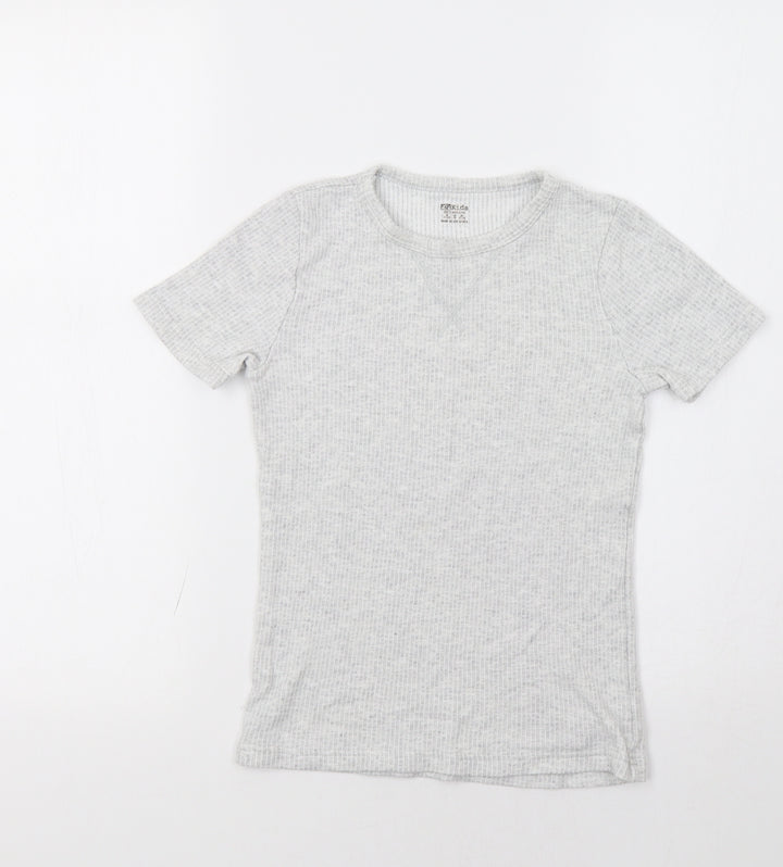 F&F Girls Grey   Basic T-Shirt Size 9-10 Years
