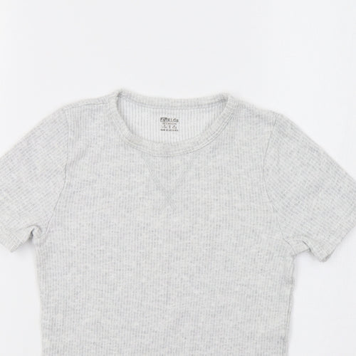 F&F Girls Grey   Basic T-Shirt Size 9-10 Years