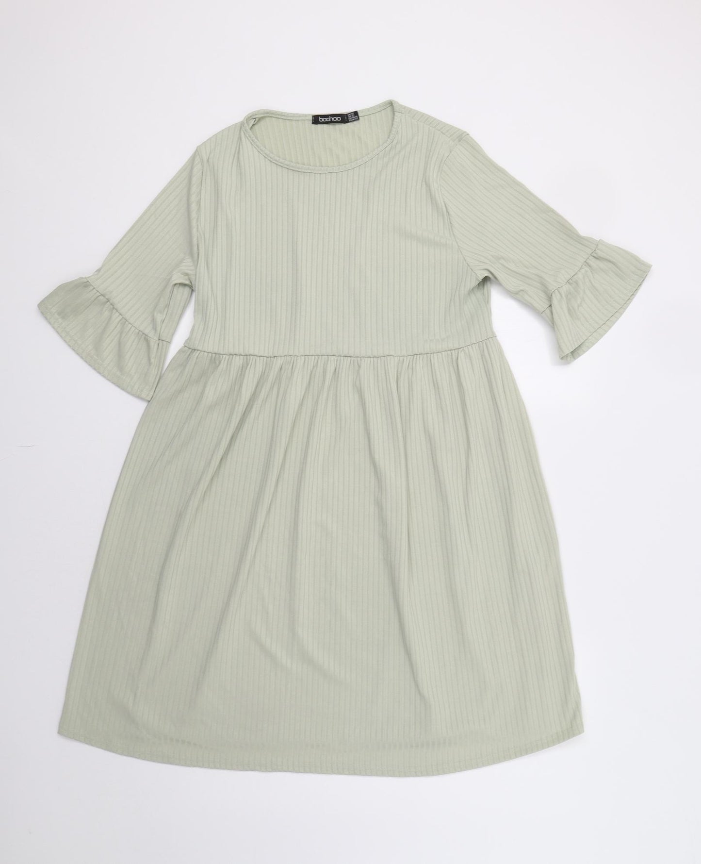 Boohoo Womens Green   Fit & Flare  Size 16