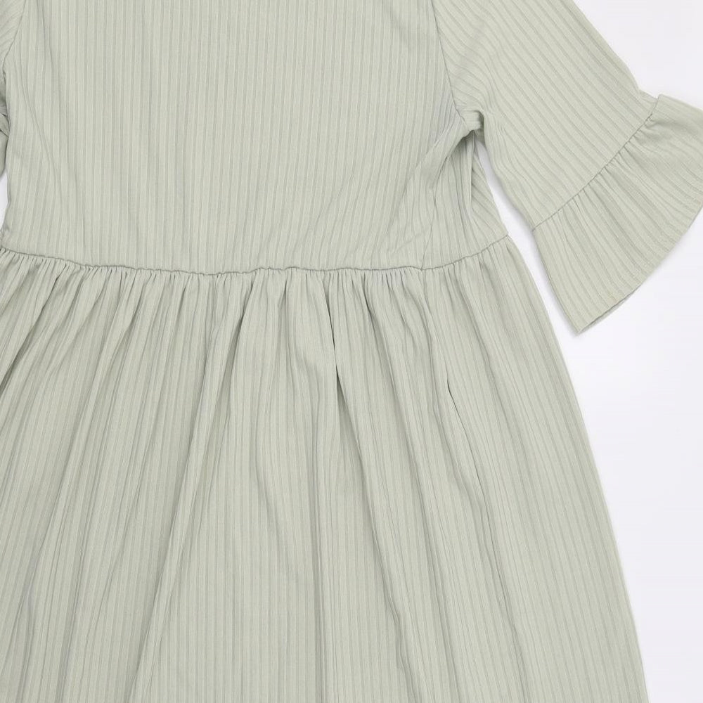 Boohoo Womens Green   Fit & Flare  Size 16