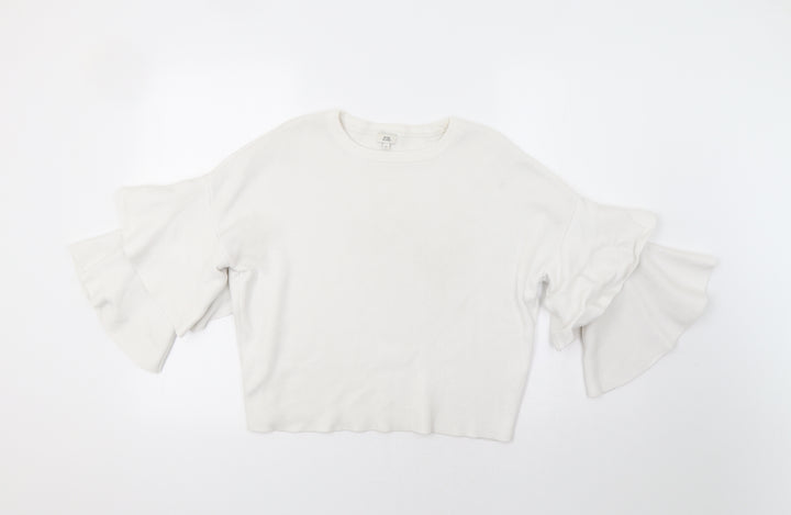 River Island Womens White   Pullover Jumper Size 10