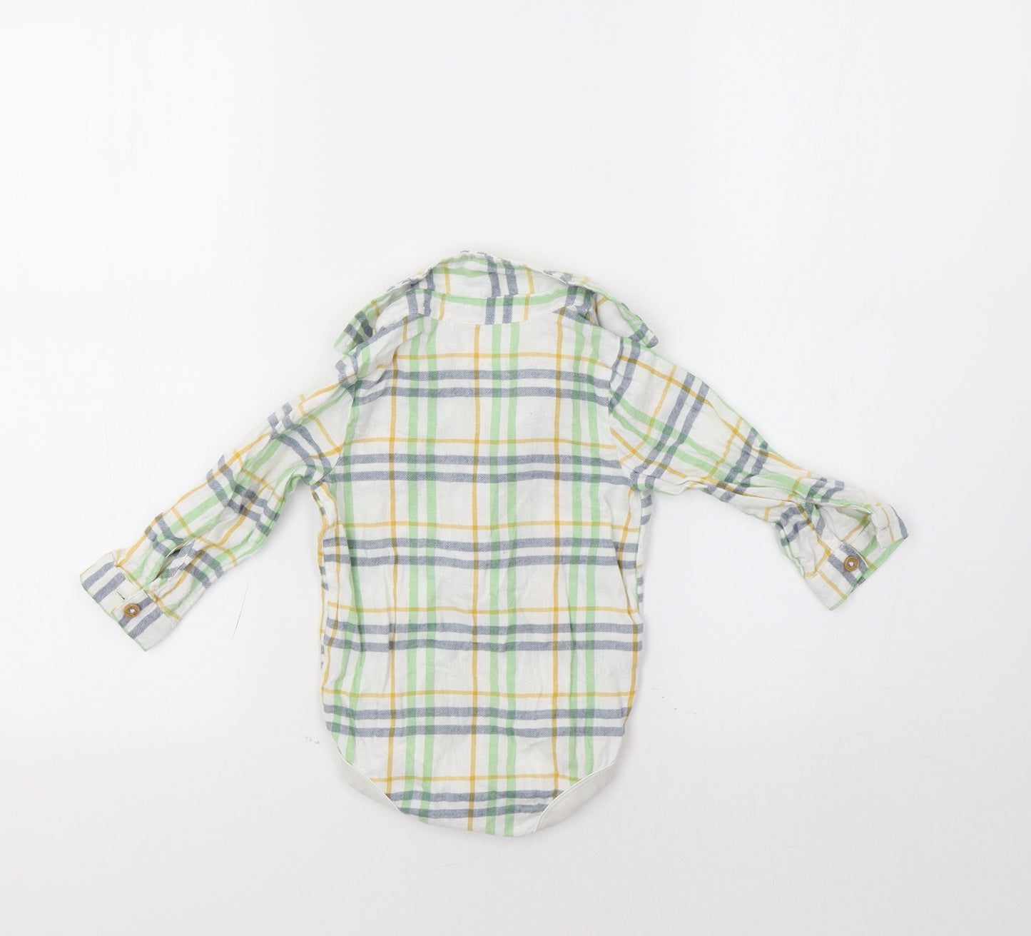 TU Baby Green Check  Romper One-Piece Size 6-9 Months