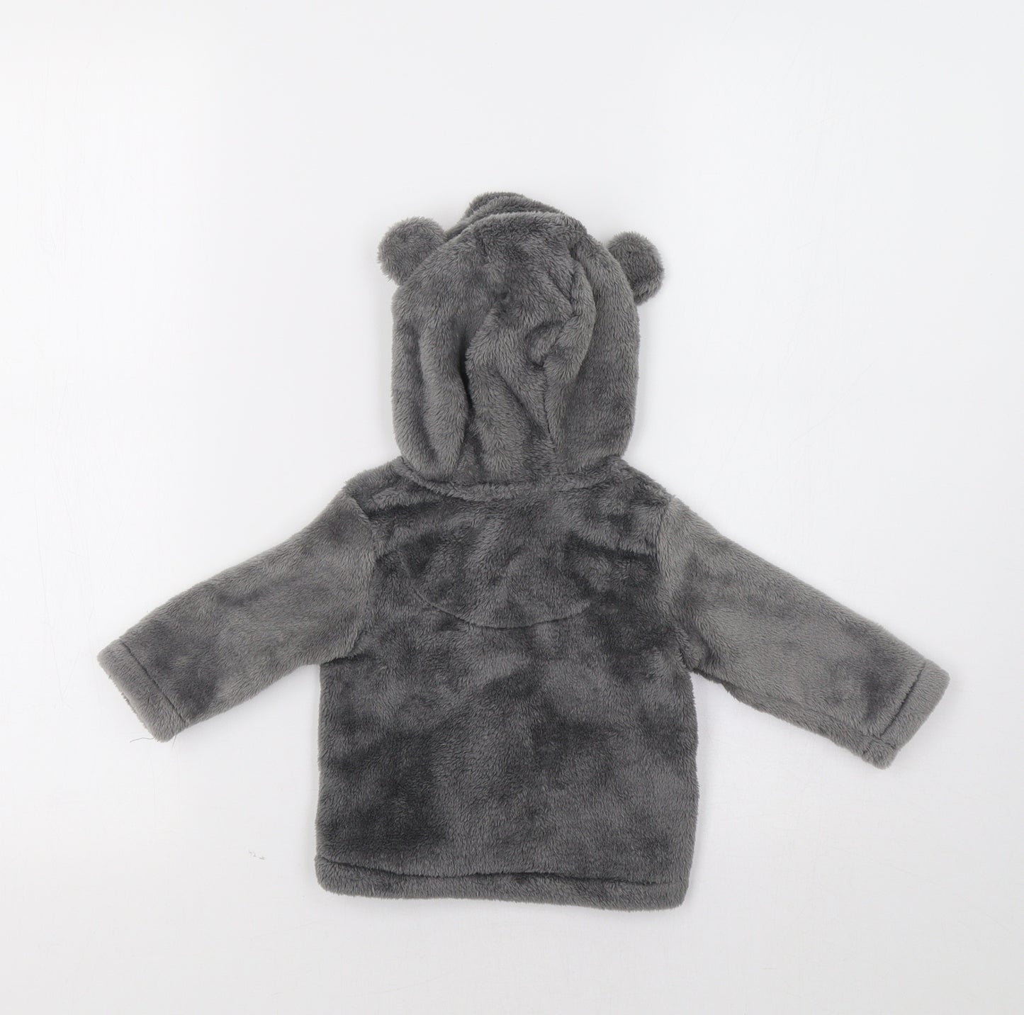 F&F Baby Grey   Jacket  Size 3-6 Months  - Bear Hood