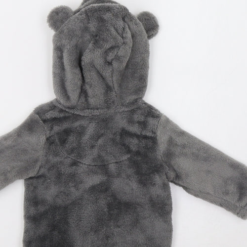 F&F Baby Grey   Jacket  Size 3-6 Months  - Bear Hood