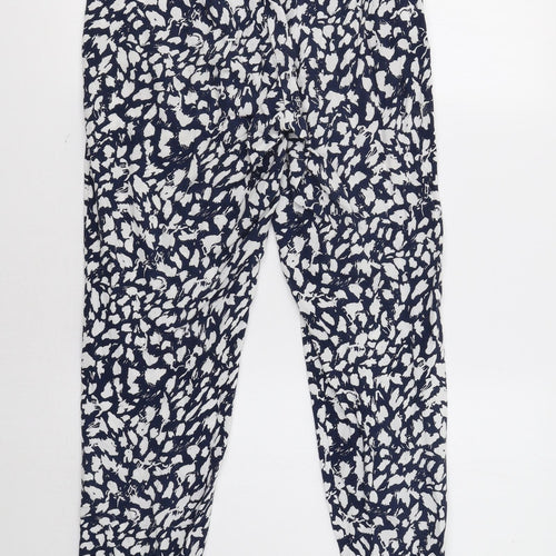 Papaya Womens Blue Geometric  Trousers  Size 8 L28 in