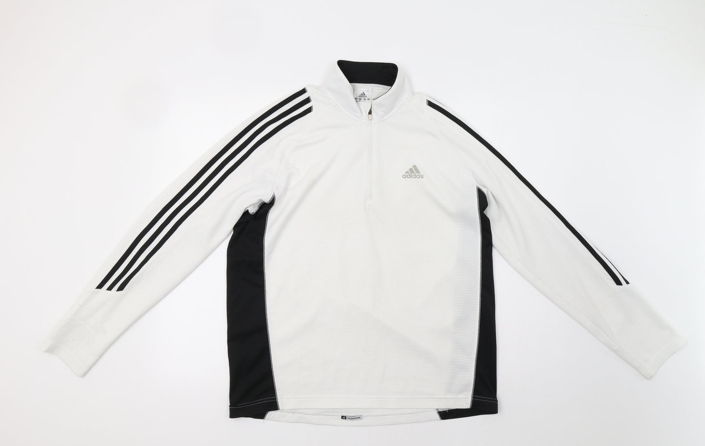 adidas Mens White   Henley Sweatshirt Size M