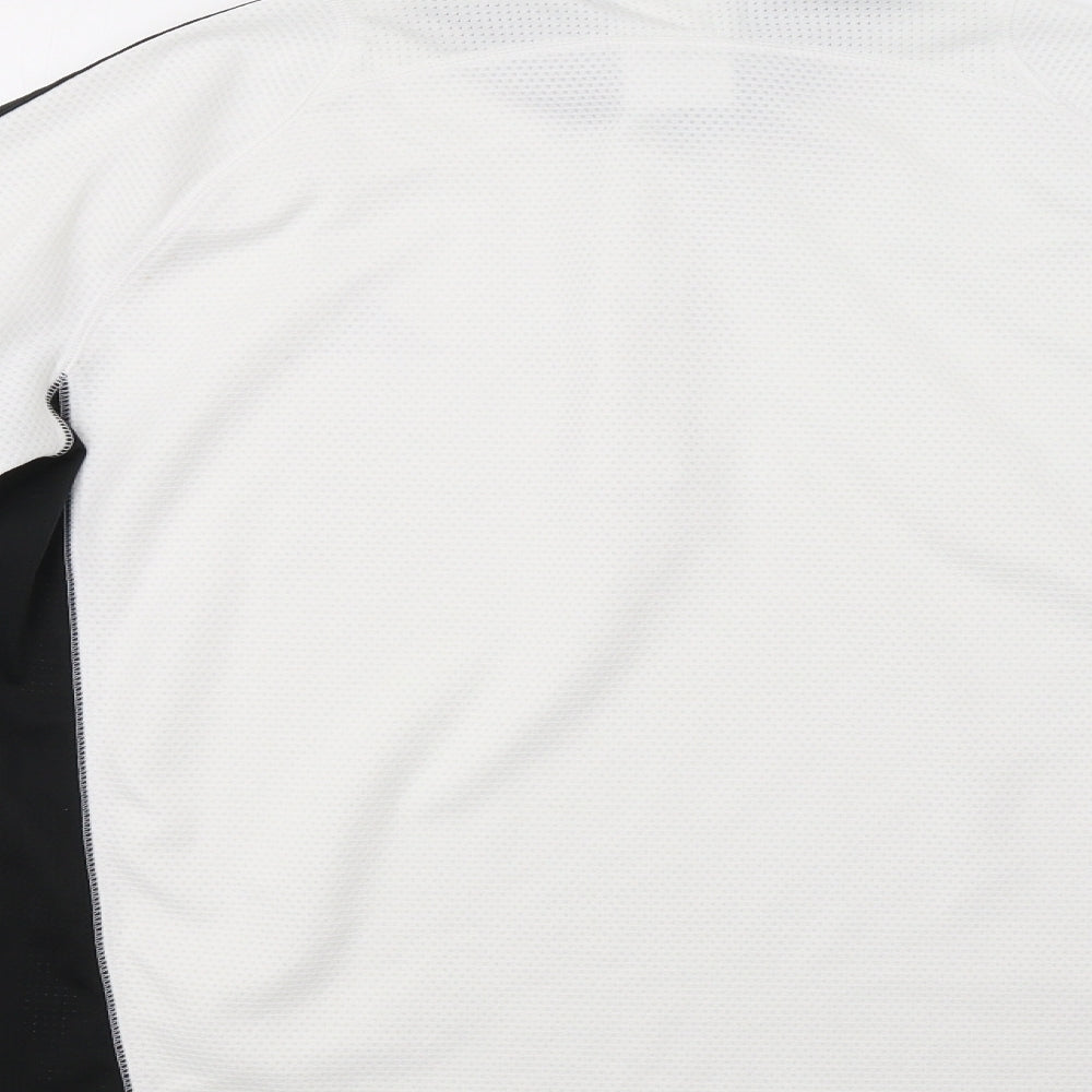 adidas Mens White   Henley Sweatshirt Size M