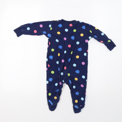 Matalan Baby Blue Polka Dot  Babygrow One-Piece Size 6-9 Months