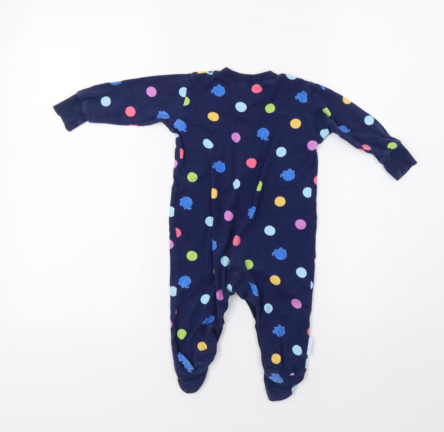 Matalan Baby Blue Polka Dot  Babygrow One-Piece Size 6-9 Months