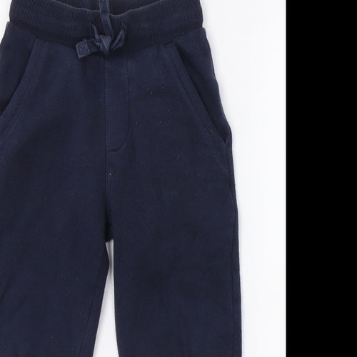 M&S Boys Blue   Jogger Trousers Size 3-4 Years