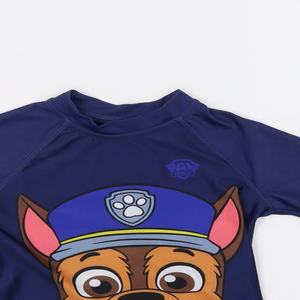 Nickelodeon Girls Blue   Basic T-Shirt Size 3-4 Years  - Paw Patrol