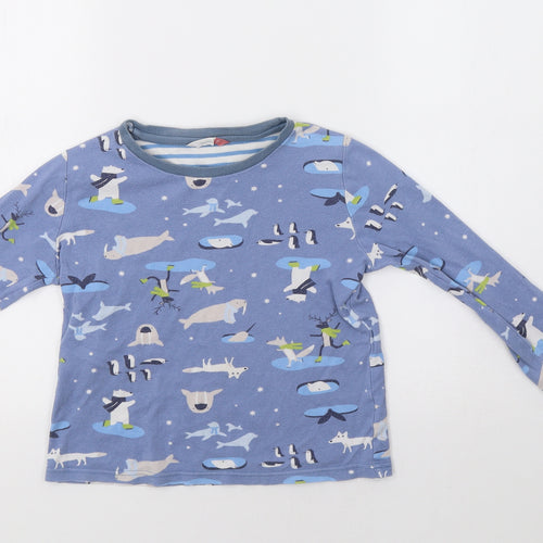 John Lewis Girls Blue   Top Pyjama Top Size 7 Years  - Seals
