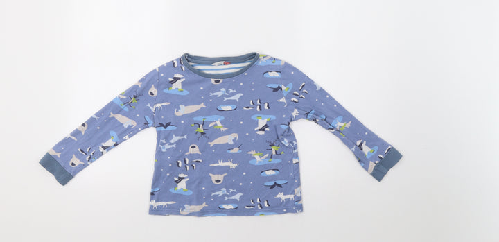 John Lewis Girls Blue Top Pyjama Top Size 7 Years - Seals