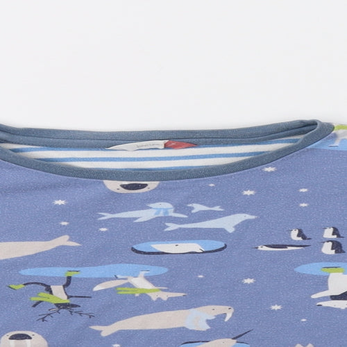 John Lewis Girls Blue   Top Pyjama Top Size 7 Years  - Seals