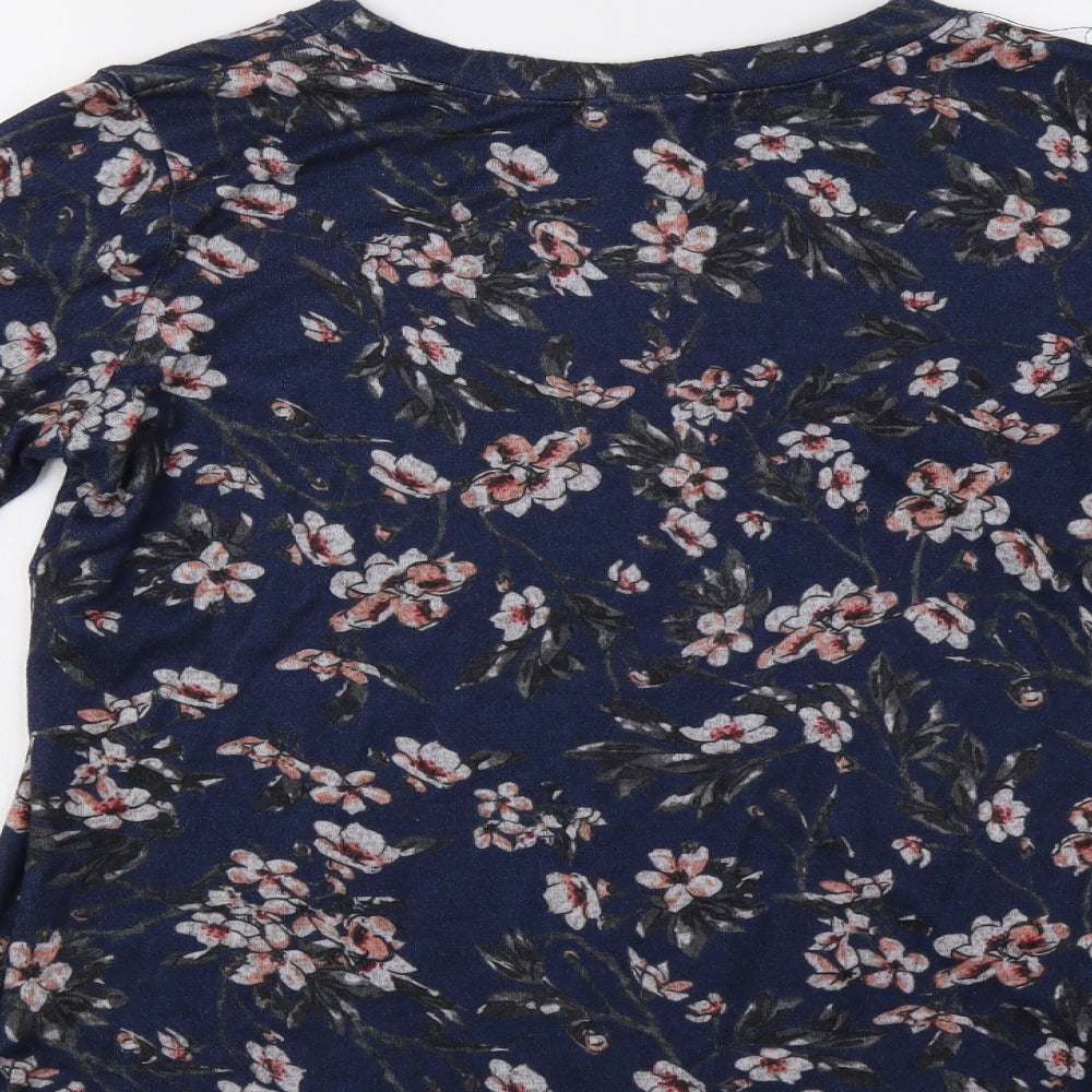 Izabel London Womens Blue Floral  Pullover Jumper Size 14