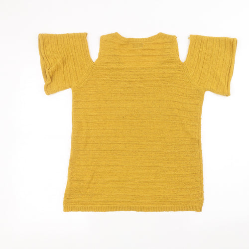 Papaya Womens Yellow   Basic T-Shirt Size 12