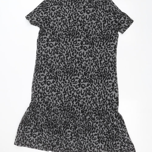 TU Womens Grey Animal Print  A-Line  Size 10