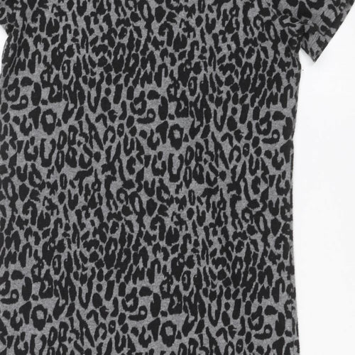 TU Womens Grey Animal Print  A-Line  Size 10