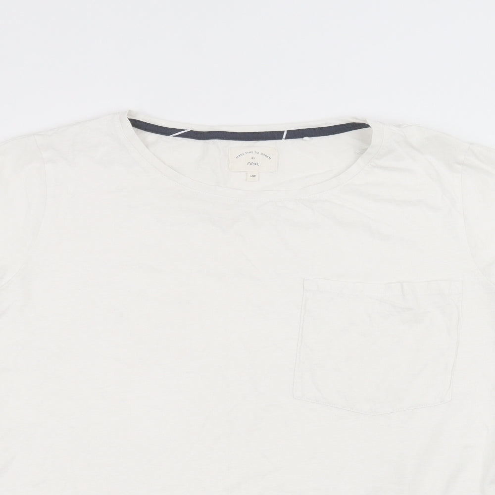 NEXT Mens White    T-Shirt Size L