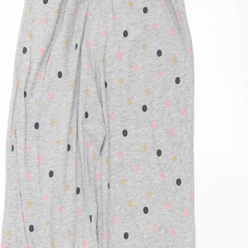 Marks and Spencer Womens Grey Polka Dot  Sweatpants Trousers Size S L25 in
