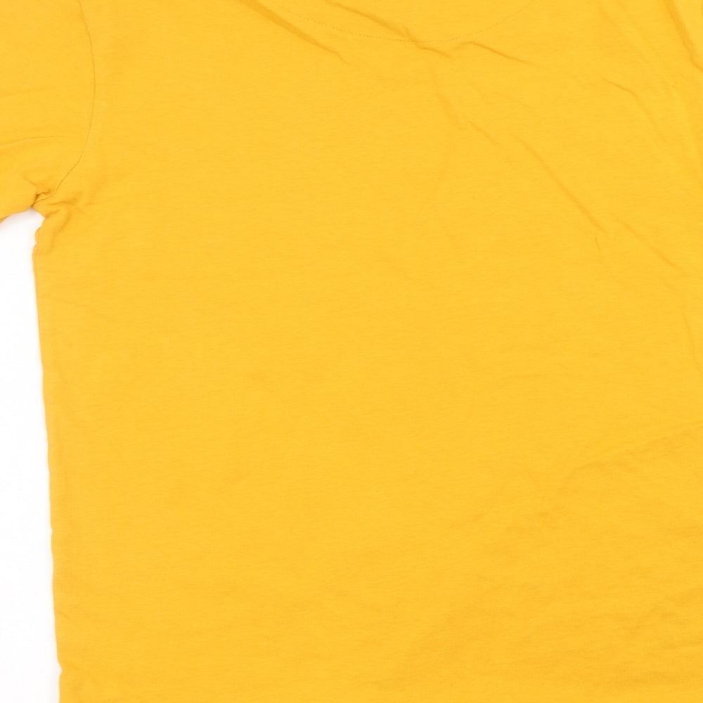 Zara Mens Yellow    T-Shirt Size S