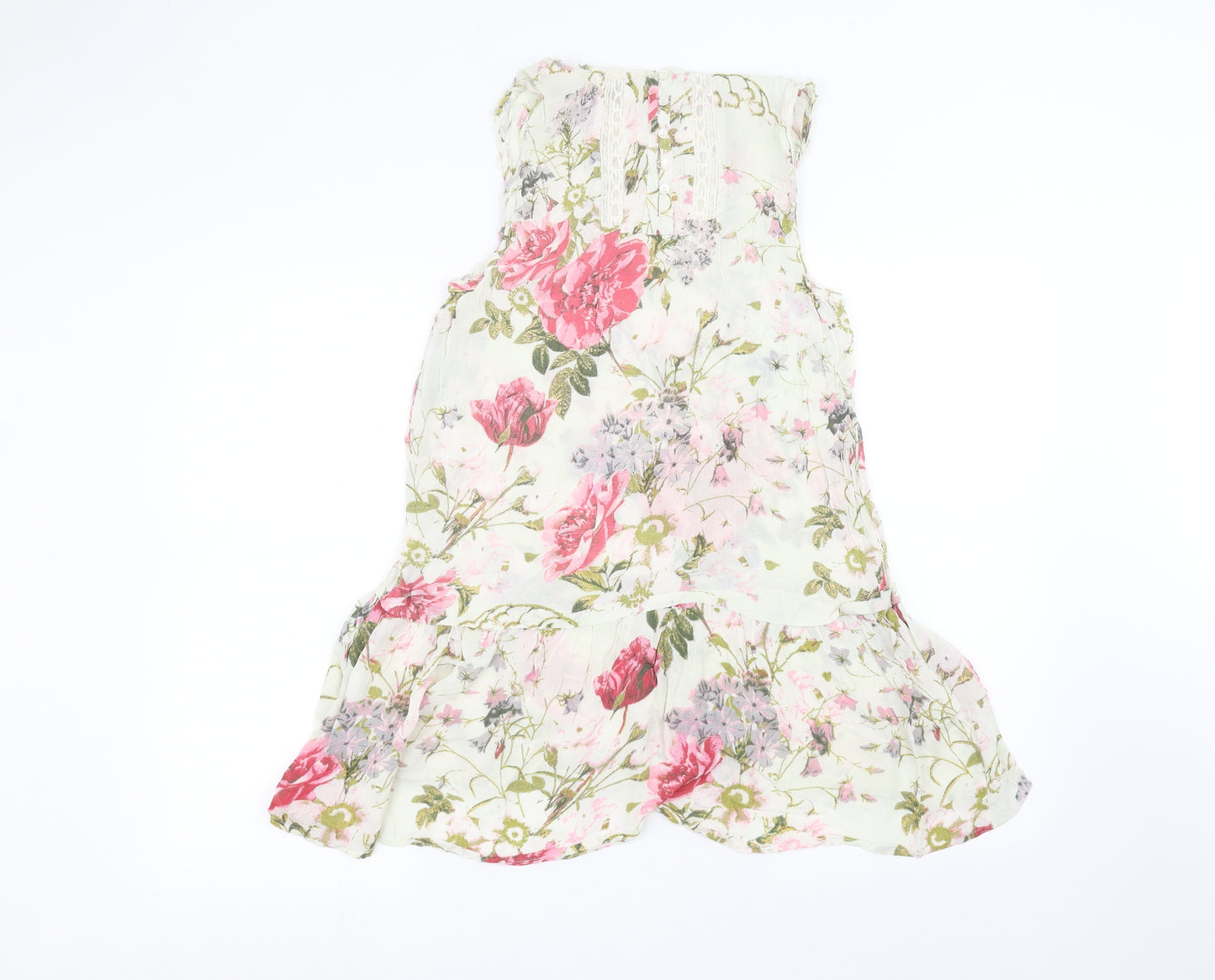 River Island Womens White Floral  A-Line  Size 16