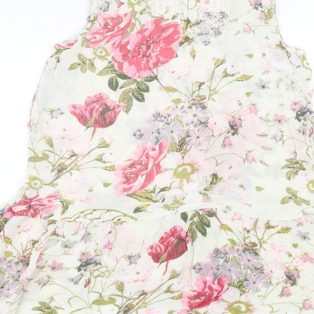 River Island Womens White Floral  A-Line  Size 16