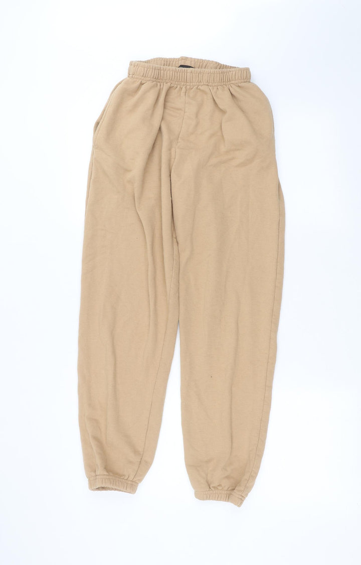 PRETTYLITTLETHING Womens Brown   Sweatpants Trousers Size XS L24 in