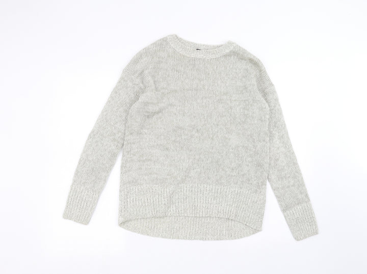 New Look Womens White Pullover Jumper Size S