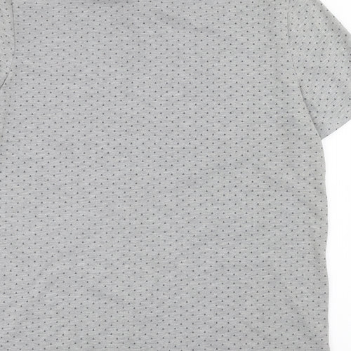 George Mens Grey Polka Dot   Dress Shirt Size L