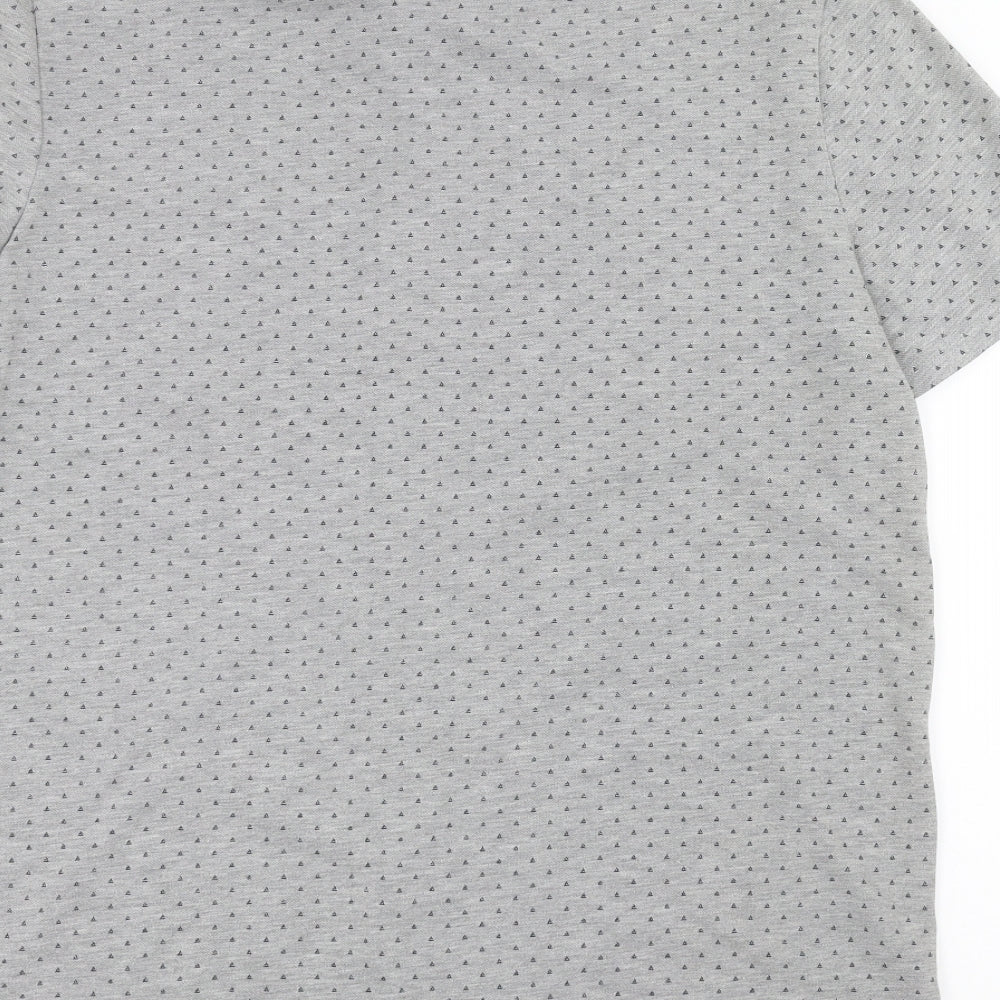 George Mens Grey Polka Dot   Dress Shirt Size L